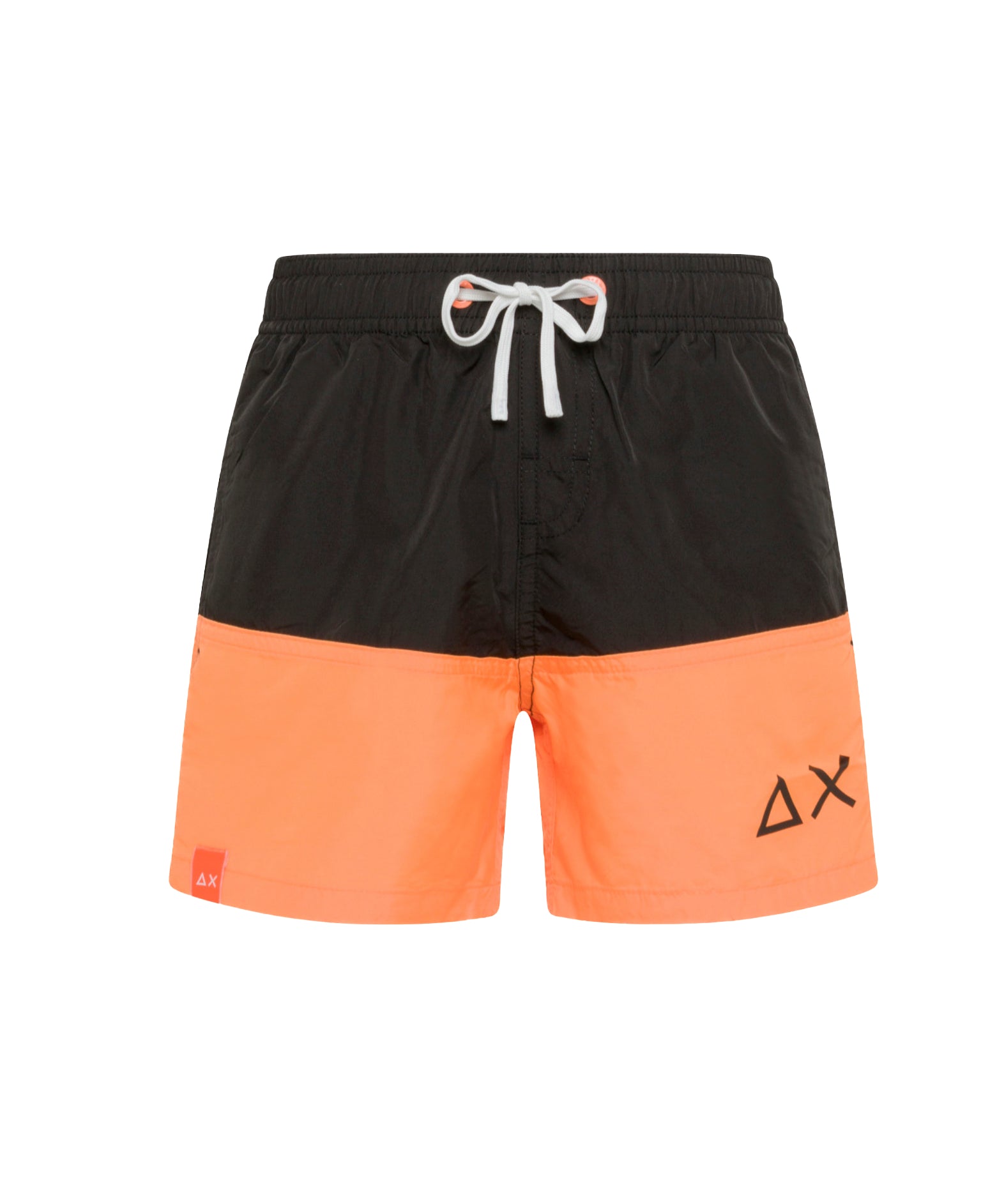 Sun68 Kids Costume Boxer Nero/Arancione per Bambini (fronte)