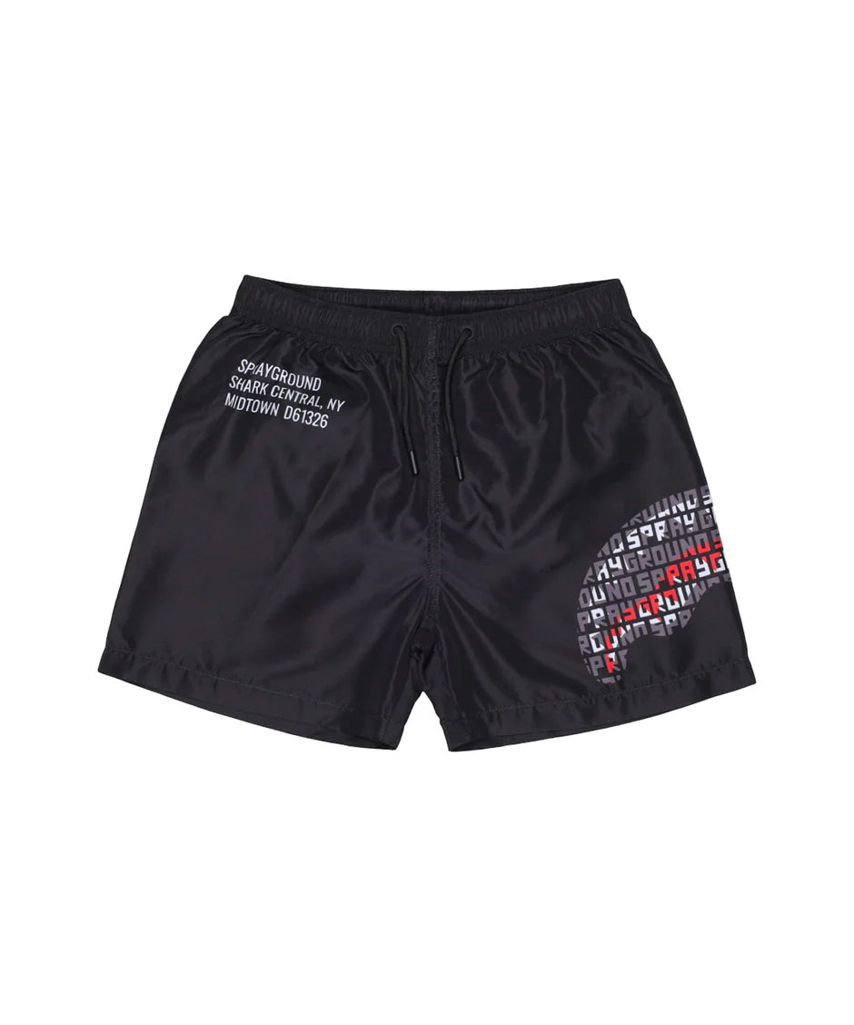 Sprayground Kids Costume Nero con Logo All-Over per Bambini