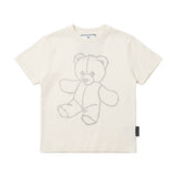 Philipp Plein Kids T-Shirt Panna in Cotone con Teddy Bear di Strass Unisex per Bambini
