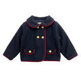 Deolinda Kids Giacchino Blu Navy e Rosso con Dettagli Oro per Neonate