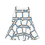 Elisabetta Franchi La Mia Bambina Abito Avorio con Motivo Catene Blu per Neonate