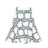 Elisabetta Franchi La Mia Bambina Abito Avorio con Motivo Catene Blu per Neonate