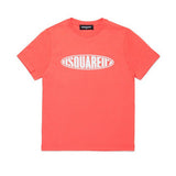 Dsquared2 Kids T-Shirt Corallo con Logo Surf