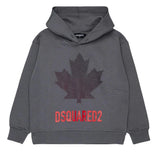 Dsquared2 Kids Felpa Antracite con Stampa per Bambini