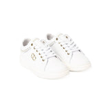 Twinset Kids White Shoes with Oval T Plaque for Girls