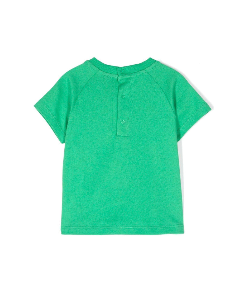 Moschino Kids T-shirt Verde Teddy Bear per Neonati