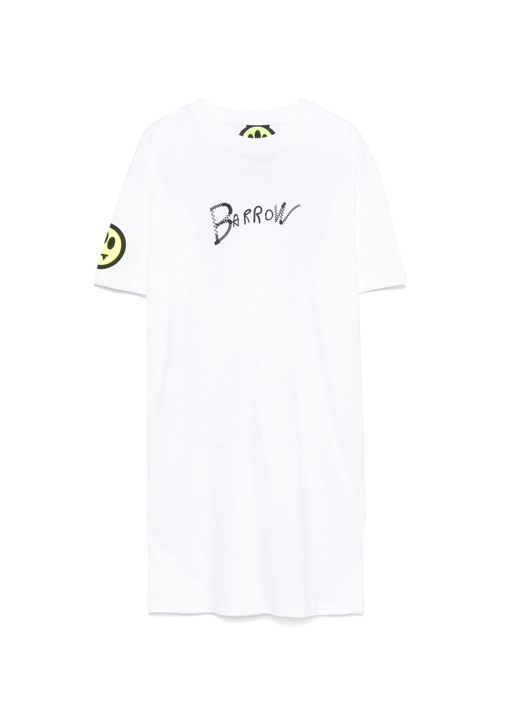 Barrow Kids Abito T-shirt Bianco con Stampa per Bambine