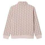 Lacoste Kids Giubbino Felpa Beige All-Over con Logo Unisex
