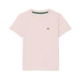 Lacoste Kids' Pink T-Shirt with Embroidered Logo for Girls