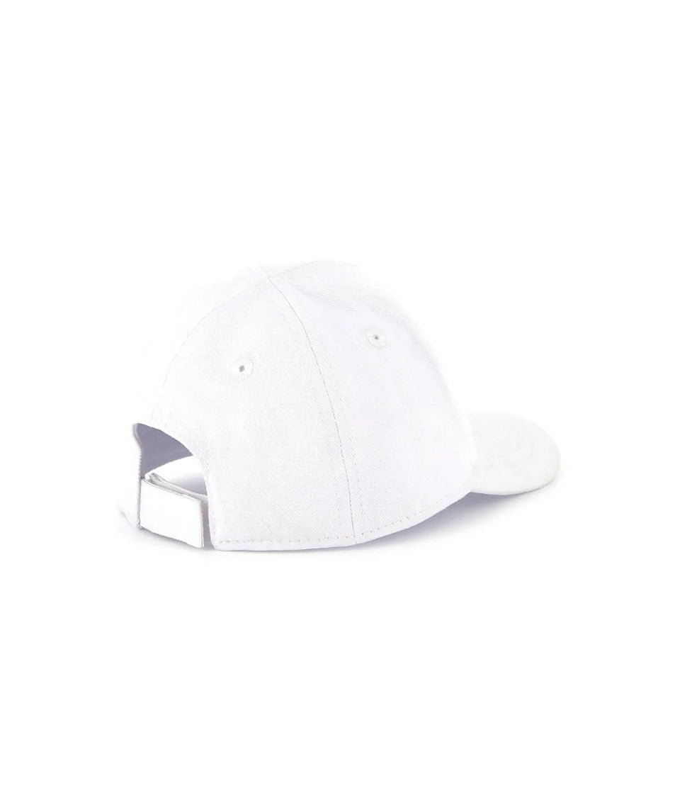 Boss Kids Cappello Bianco con Ricamo Logo per Bambini 