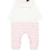 John Richmond Kit Tutina con Cappellino e Bavetta Rosa per Neonati
