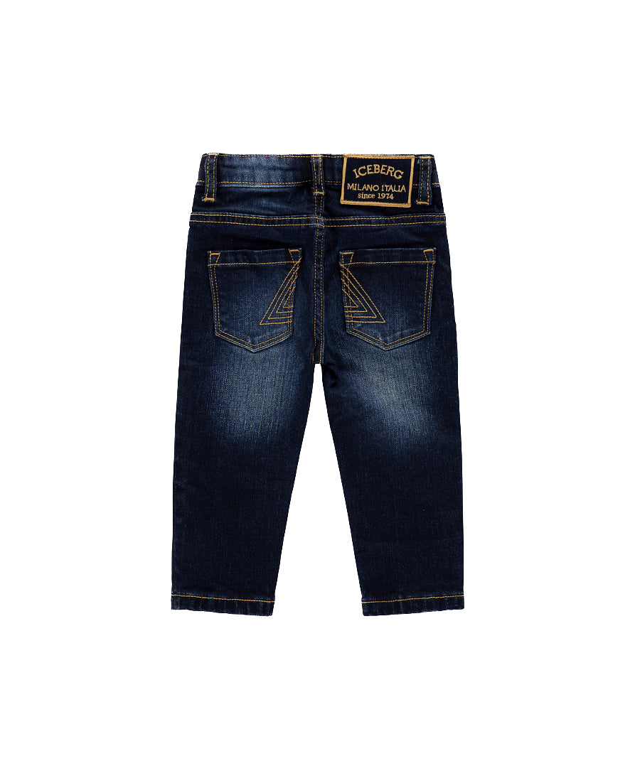 Iceberg Kids Jeans Denim Blu per Neonati