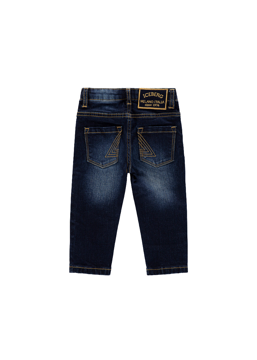 Iceberg Kids Jeans Denim Blu per Neonati