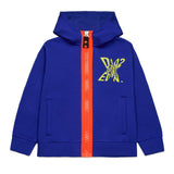 Dsquared2 Kids Felpa Blu con Cappuccio Sport EDTN per Bambini