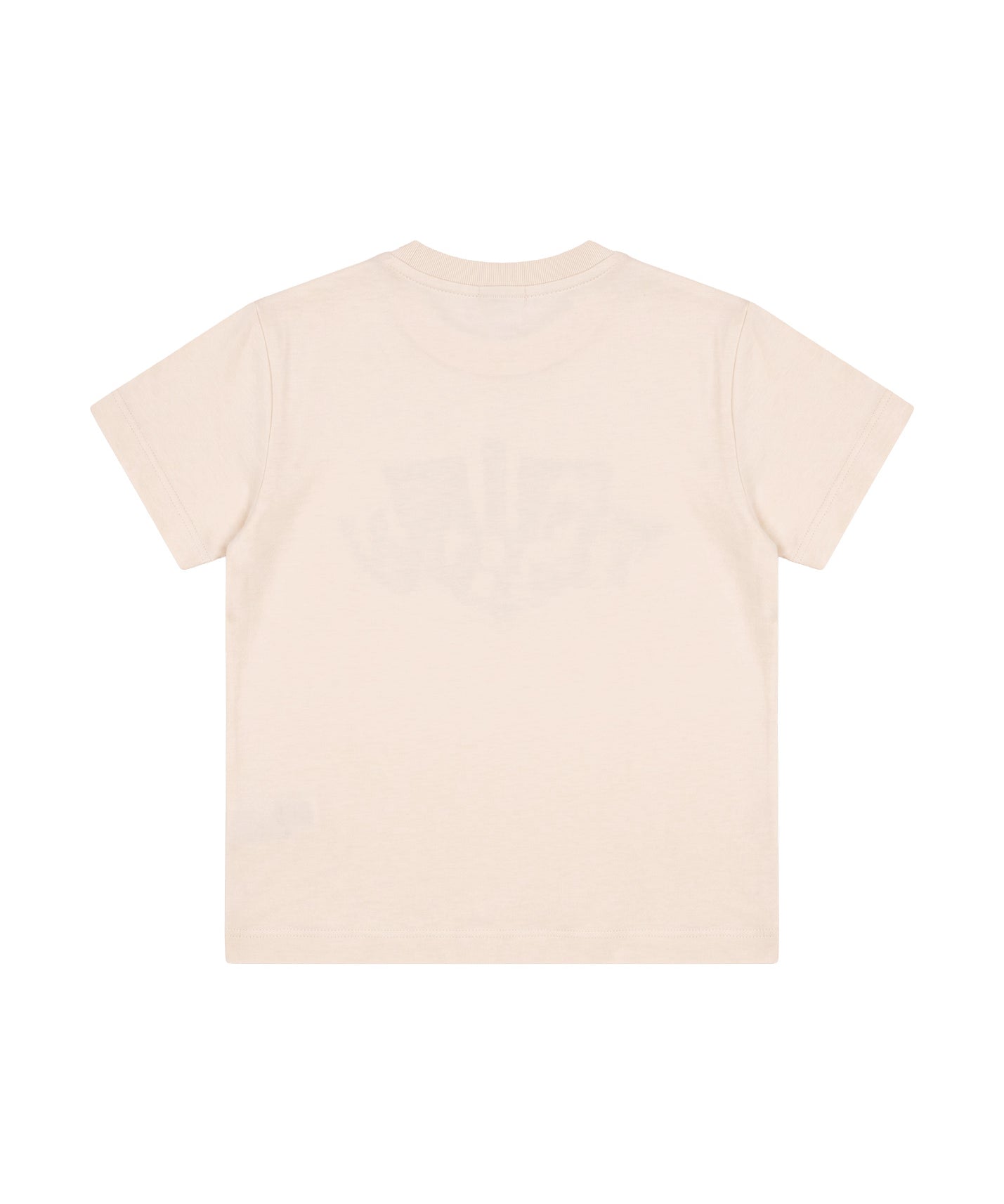 Elisabetta Franchi La Mia Bambina T-shirt Nude con Ricamo Logo per Bambine