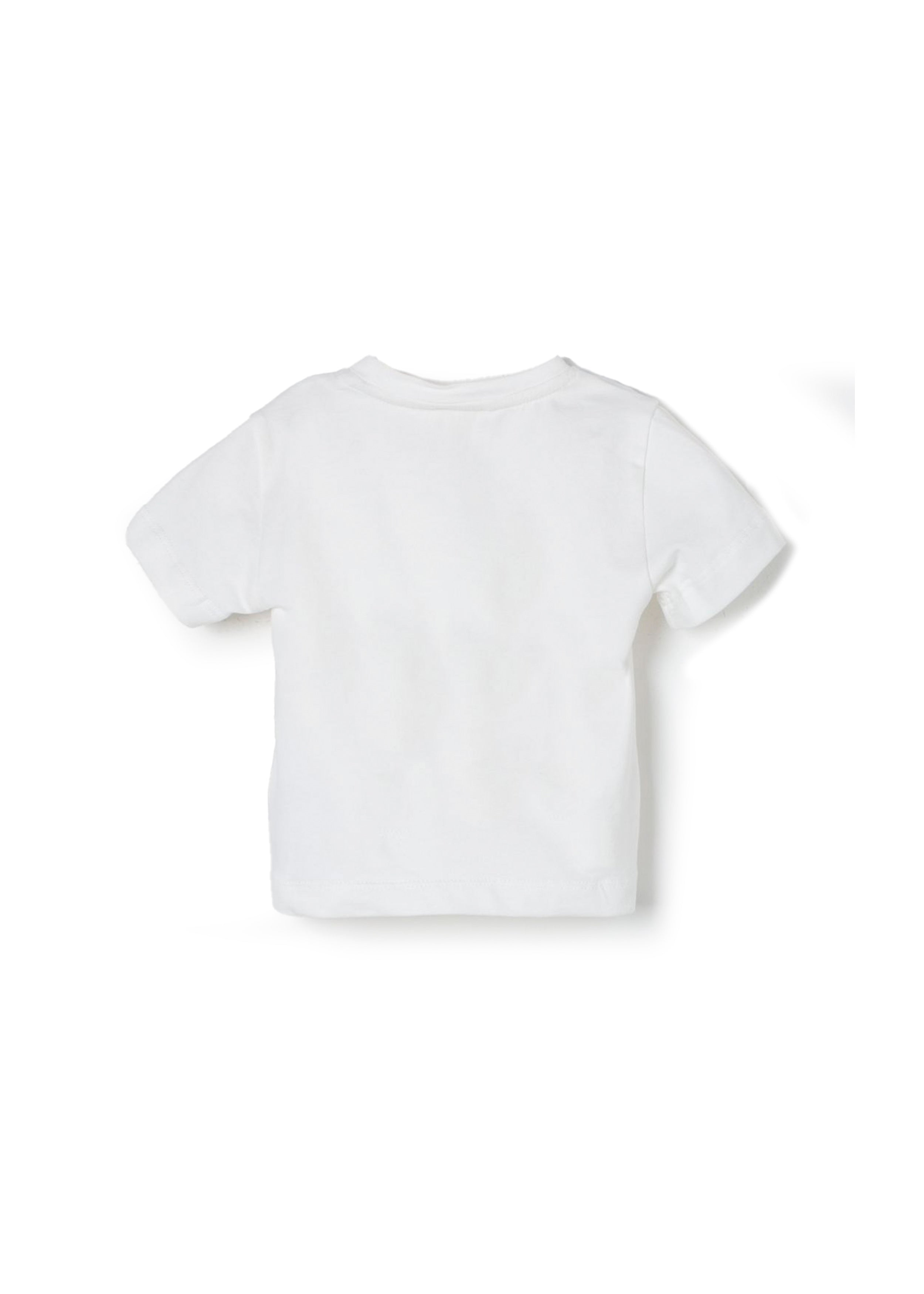 Elisabetta Franchi La Mia Bambina T-Shirt Panna con Logo (retro)