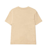 Msgm Kids T-Shirt Sabbia con Logo Ricamato per Bambini