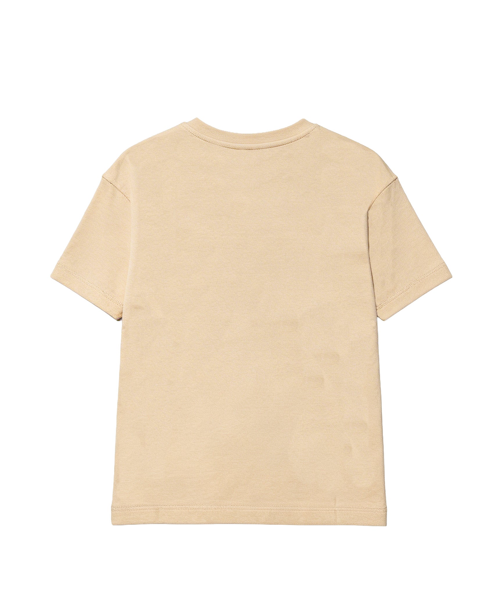 Msgm Kids T-Shirt Sabbia con Logo Ricamato per Bambini