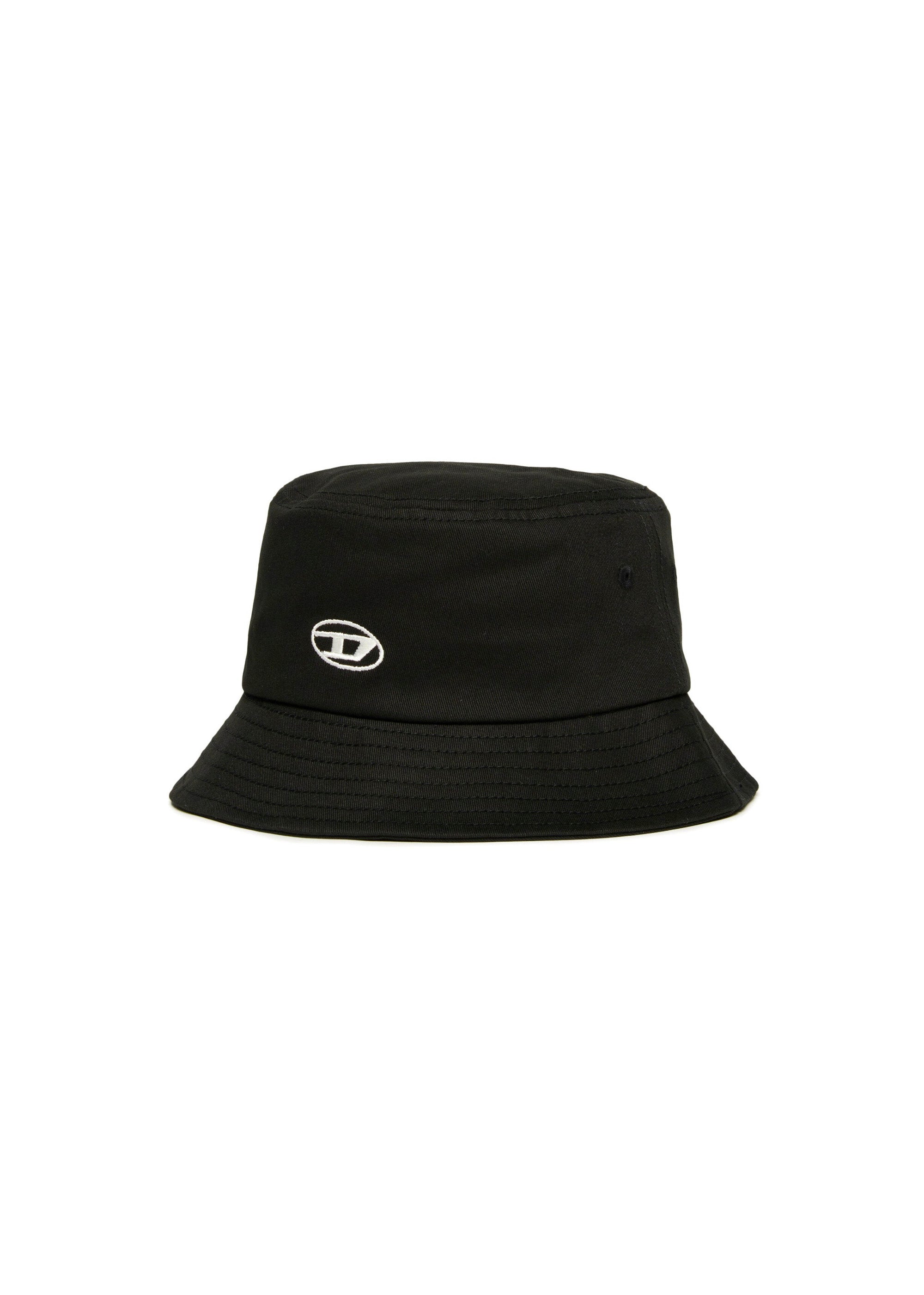 Diesel Kids Cappello Bucket Nero con Logo per Bambini