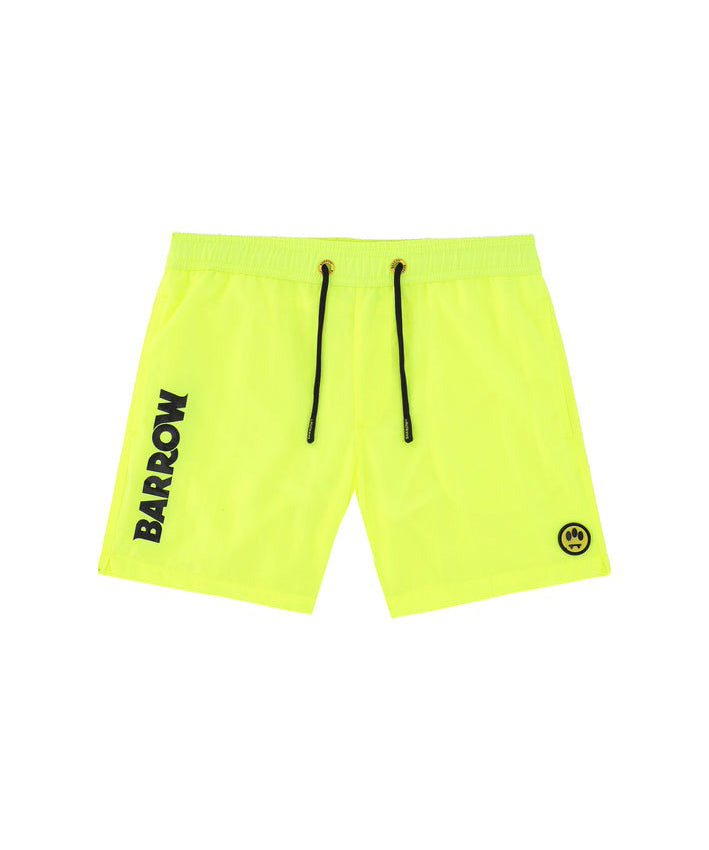 Barrow Kids Costume Boxer Giallo Fluo con Logo per Bambini