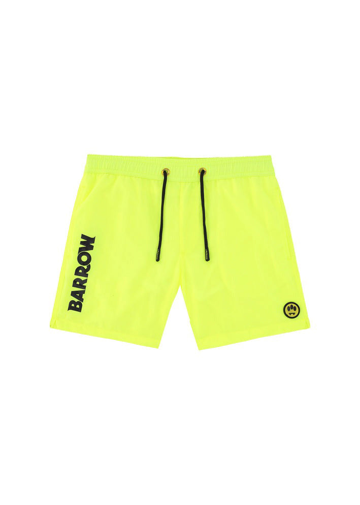 Barrow Kids Costume Boxer Giallo Fluo con Logo per Bambini