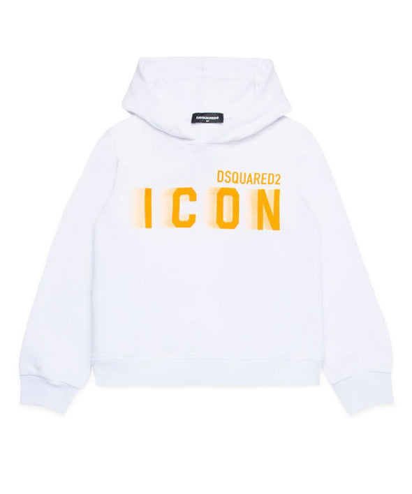 Dsquared2 Felpa con Cappuccio Bianca con Logo