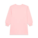 Moschino Kids Abito Rosa con Stampa Logo per Bambine