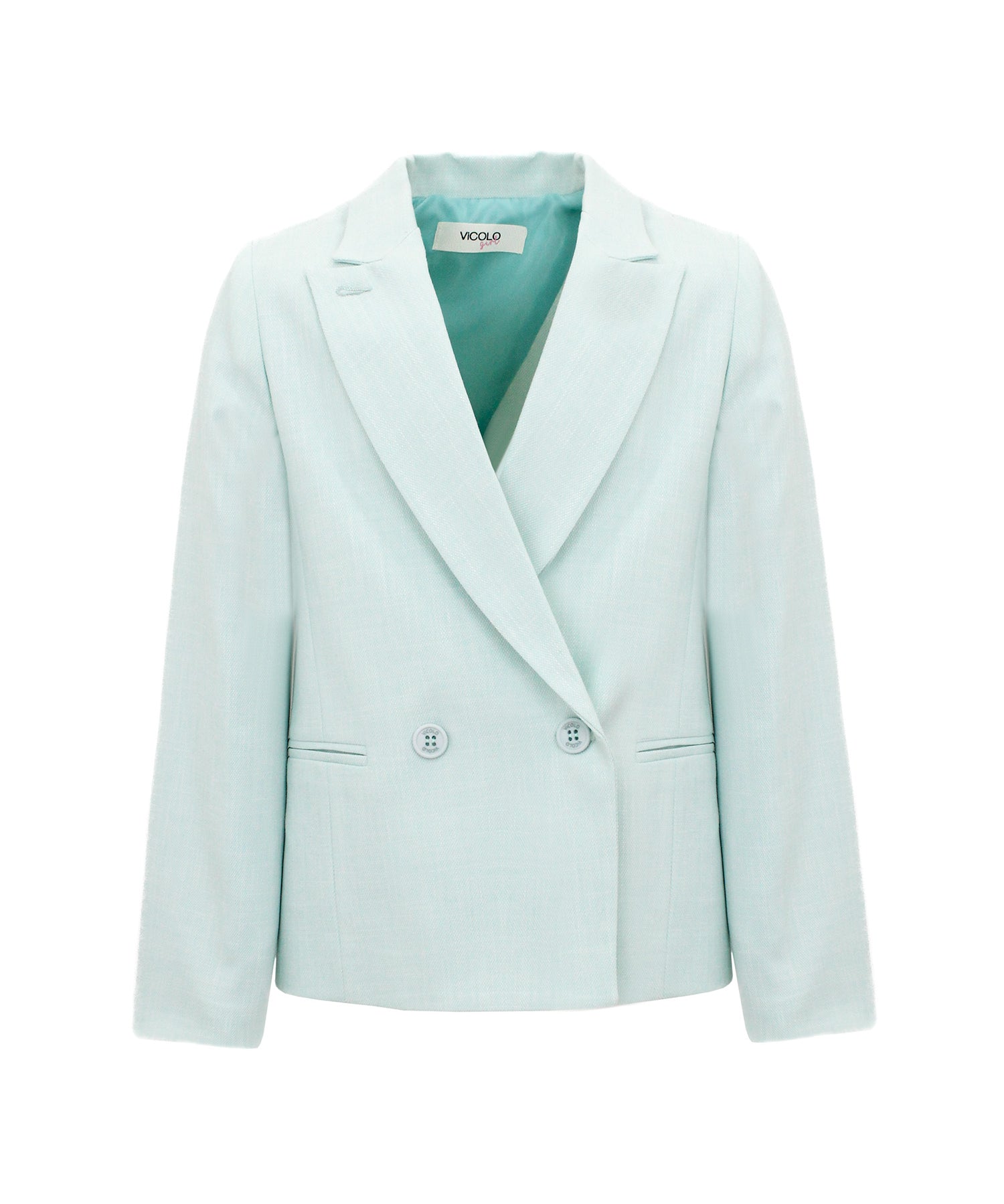 Vicolo Giacca Verde Acqua per Bambine