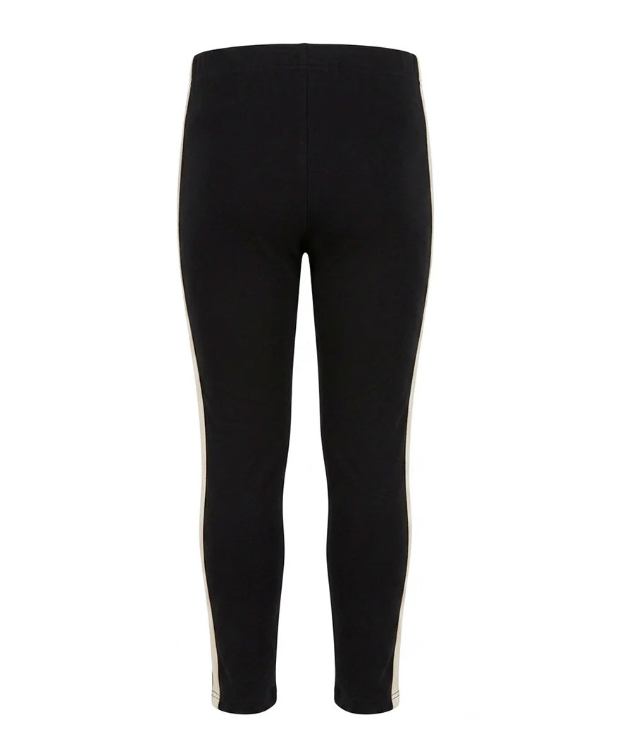 Palm Angels Kids Leggins Nero con Logo per Bambine