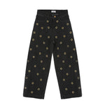 Pinko Kids Jeans Nero con Dettagli Borchie All Over per Bambine