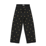 Pinko Kids Jeans Nero con Dettagli Borchie All Over per Bambine