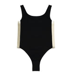 Palm Angels Kids Body Nero con Logo per Bambine