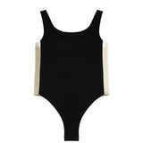 Palm Angels Kids Body Nero con Logo per Bambine