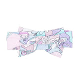 Emilio Pucci Kids Fascia con Fiocco Fantasia Rosa e Celeste per Neonate