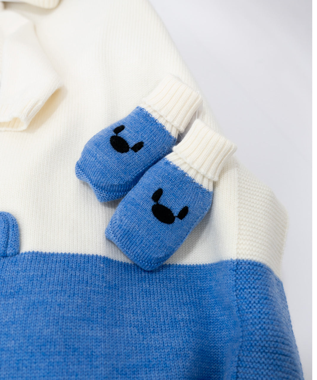 Le Coconnè Scarpine Bianco/Azzurre per Neonati