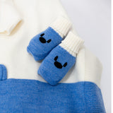 Le Coconnè Scarpine Bianco/Azzurre per Neonati