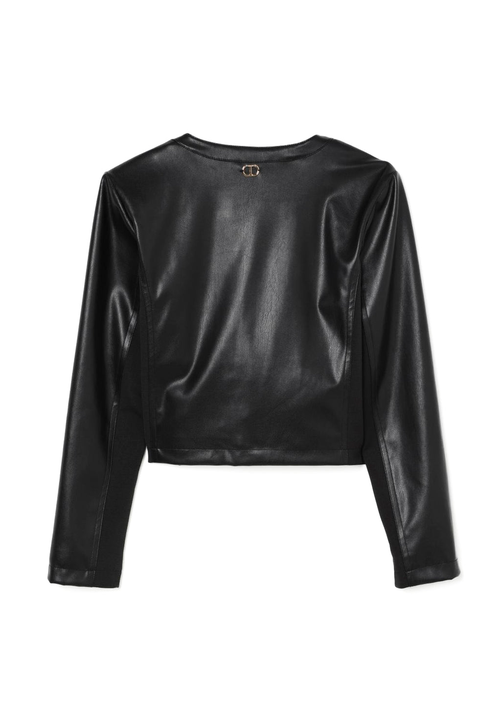 Twinset Kids Giubbino Nero Ecopelle per Bambine