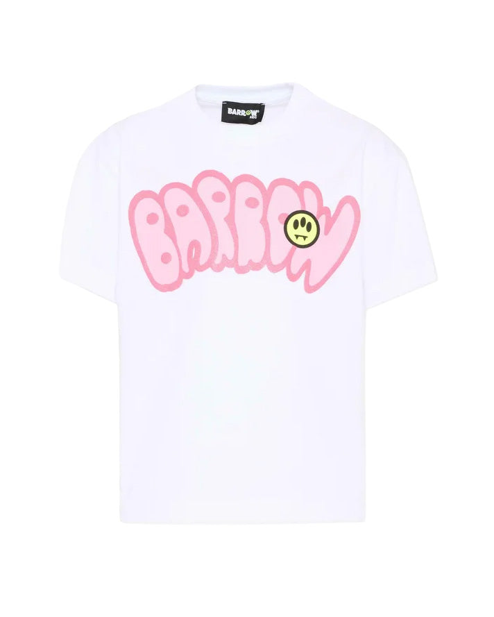 Barrow Kids T-Shirt Bianco con Stampa per Bambine