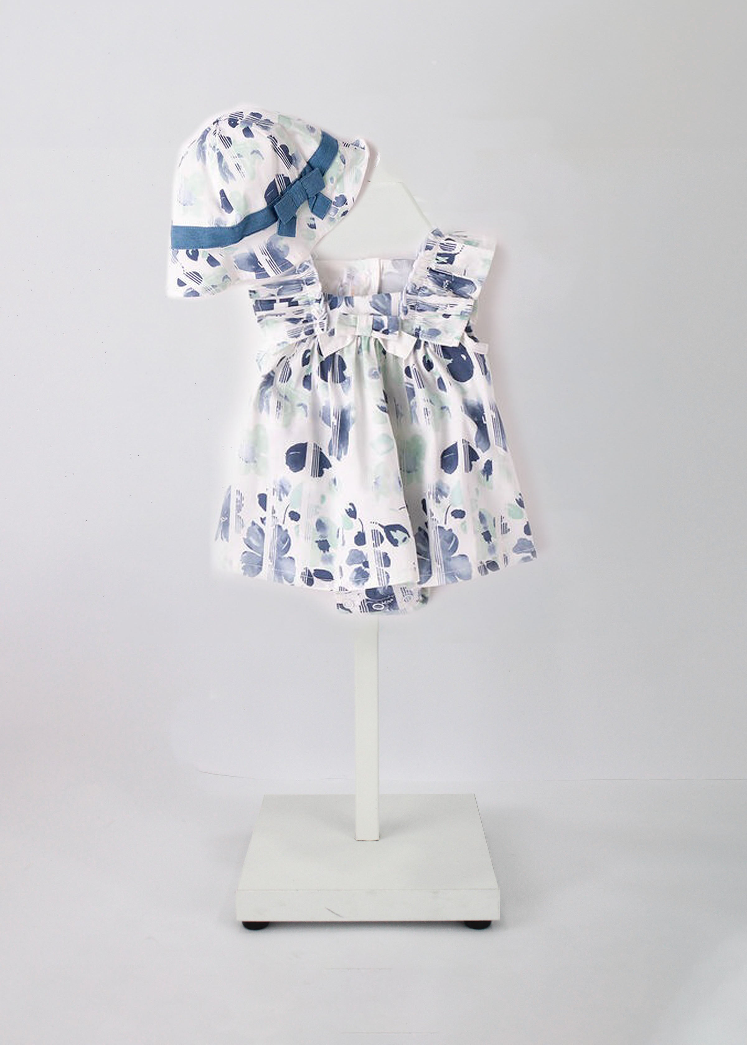 Minibanda Pagliaccetto con Cappellino Fantasia per Neonate