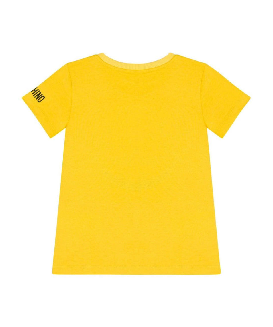 Moschino Kids T-shirt Gialla con Smile per Bambini (retro)