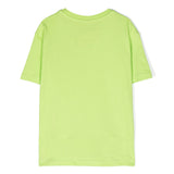 Pinko Kids T-shirt Lime con Logo e Strass (retro)