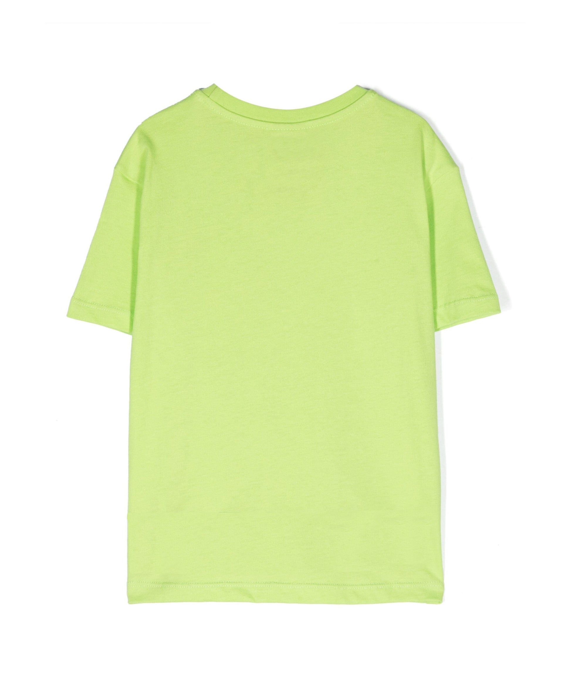 Pinko Kids T-shirt Lime con Logo e Strass (retro)