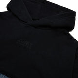 Maison Margiela Kids Felpa Nero e Denim con Logo per Bambini