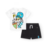 Tuc Tuc T-shirt Bianca con Bermuda per Neonati