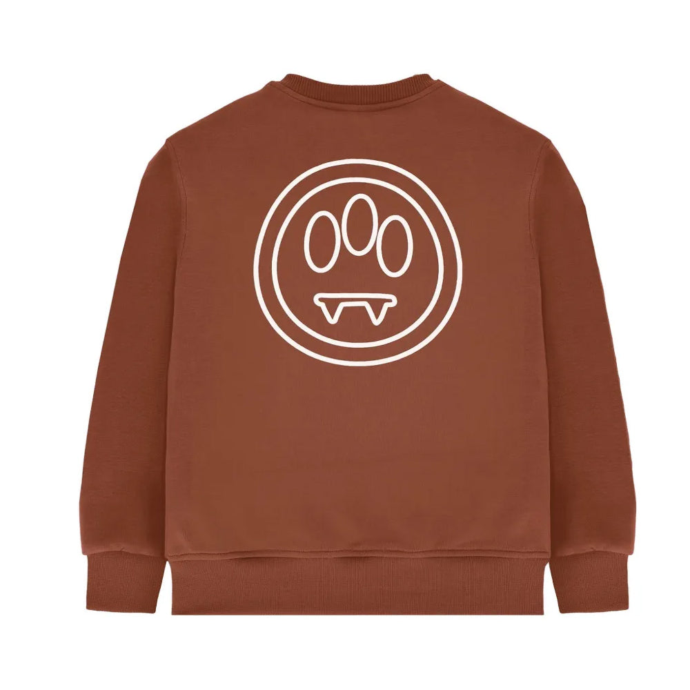 Barrow Kids Felpa Cioccolato con Stampa Logo Unisex