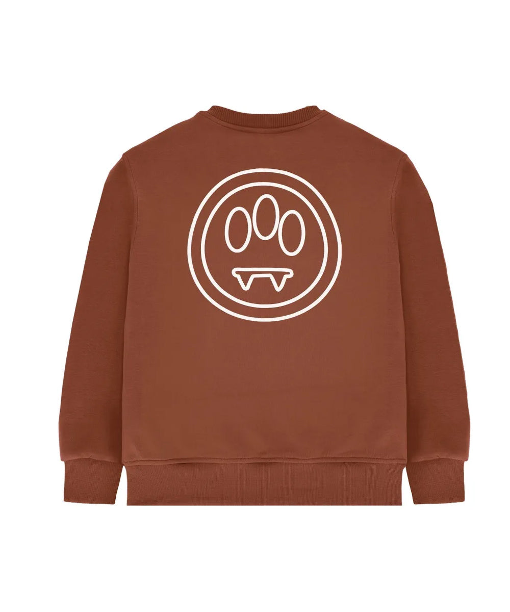 Barrow Kids Felpa Cioccolato con Stampa Logo Unisex