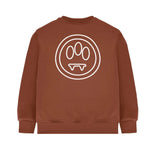Barrow Kids Felpa Cioccolato con Stampa Logo Unisex