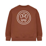 Barrow Kids Felpa Cioccolato con Stampa Logo Unisex