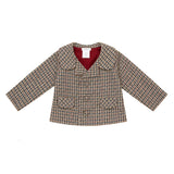 Deolinda Kids Giacchino Pied de Poule con Tasche per Neonate