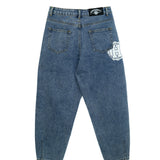 Hinnominate Kids Jeans Blu con Stampa Logo Retro per Bambine